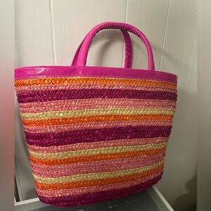 Colorful Striped Tote Bag